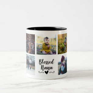 Taza Bicolor Blessed Nana Personalizado Photo Mug