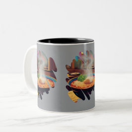 Taza Bicolor Bliss de fideos al vapor