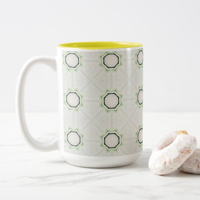 Taza Bicolor Bloom sereno verde (Con donut)