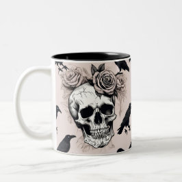 Taza Bicolor Blooms y Huesos de la Rebelión Gótica
