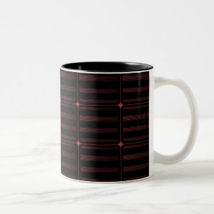 Taza Bicolor Bloques de construcción retro Mug, rosa