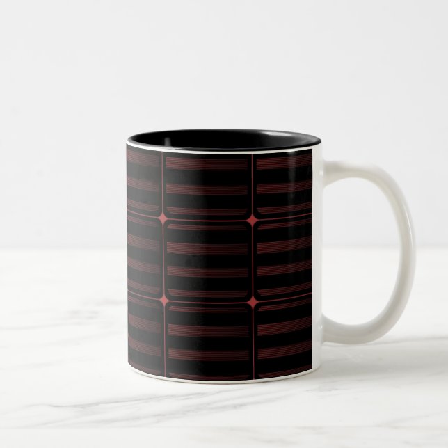 Taza Bicolor Bloques de construcción retro Mug, rosa (Derecha)