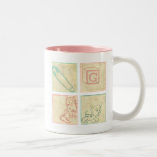 Taza Bicolor Bloques de fotos para bebés por Chariklia Zarris