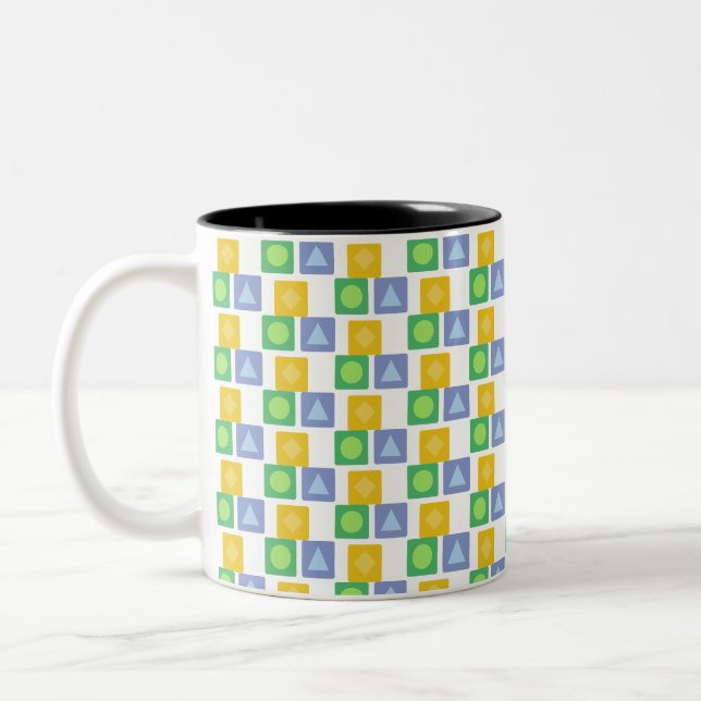 Taza Bicolor Bloques para bebé (Izquierda)