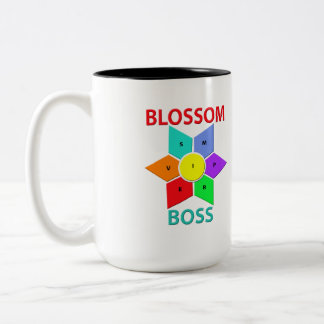 Taza Bicolor Blossom BossMug de dos tonos, 15 oz