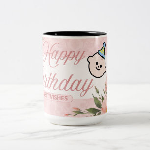 Taza Bicolor Blossom Cumpleaños