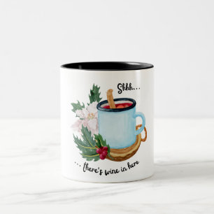 Taza Bicolor Blue Cute Divertido Navidades de vino divertidos i