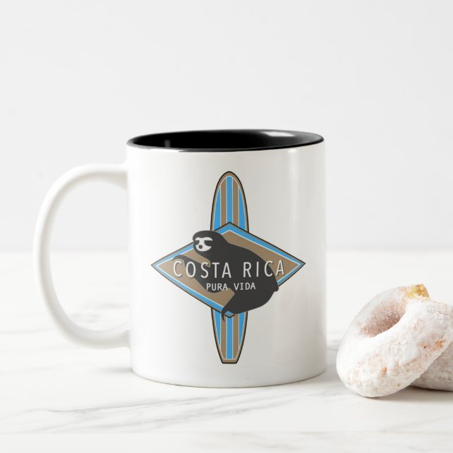 Taza Bicolor Blue de Costa Rica (Con donut)
