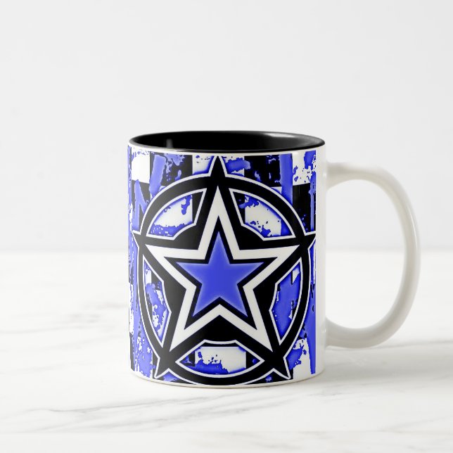 Taza Bicolor Blue Emo Star Coffee Mug (Derecha)