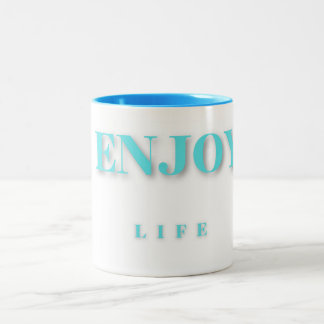 Taza Bicolor Blue Enjoy Life Mug