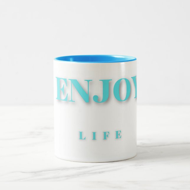 Taza Bicolor Blue Enjoy Life Mug (Centro)