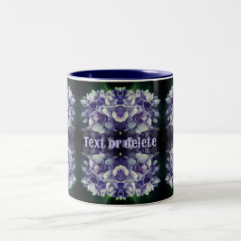 Taza Bicolor Blue Hydrangea Petals Resumen Personalizado