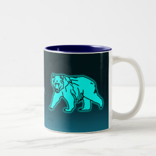 Taza Bicolor Blue Kodiak Bear