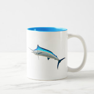 Taza Bicolor Blue Marlin Game Fish