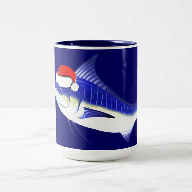 Taza Bicolor Blue Marlin Santa Claus (Centro)