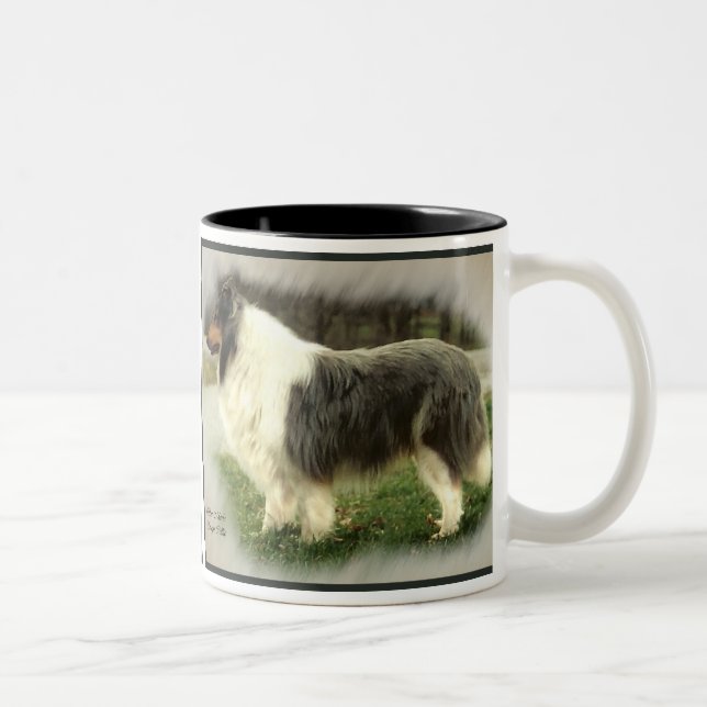 Taza Bicolor Blue Merle Rough Collie Gifts (Derecha)