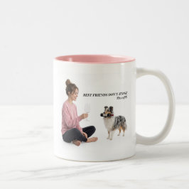 Taza Bicolor Blue Merle Sheltie Wine Humor Gift
