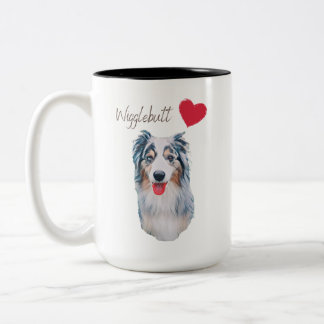 Taza Bicolor Blue Merle Wiggle Butt Aussie