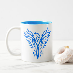 Taza Bicolor Blue Phoenix Coffee Mug