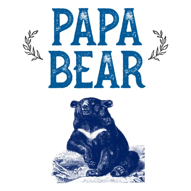 Taza Bicolor Blue Quirky Papa Bear Mug (Subido por el creador)