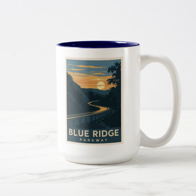 Taza Bicolor Blue Ridge Parkway Sunset (Derecha)