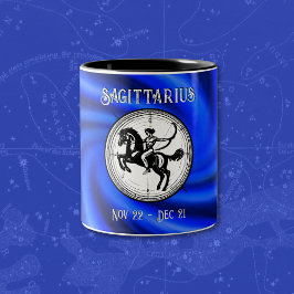 Taza Bicolor Blue Sagittarius Mug