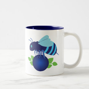 Taza Bicolor Blueberry Bee