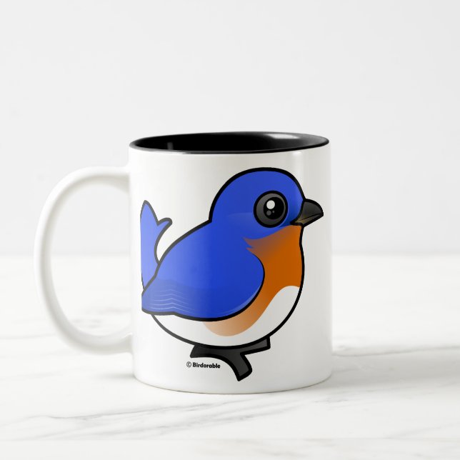 Taza Bicolor Bluebird del este lindo (Izquierda)