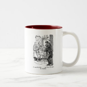 Taza Bicolor Bob y Tim minúsculo (con el texto)