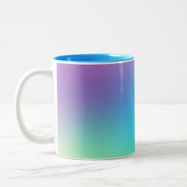 Taza Bicolor Boda de gradiente de arcoiris Pastel (Izquierda)