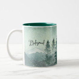 Taza Bicolor Boda de memoria de maravilla forestal dama de hono