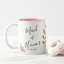 Taza Bicolor Boda Floral Boho