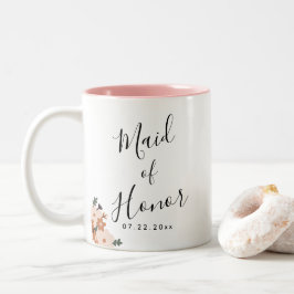 Taza Bicolor Boda Floral Boho