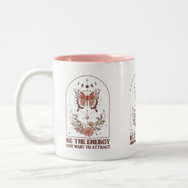 Taza Bicolor Boho “Be the Energy You Want to Attract” 