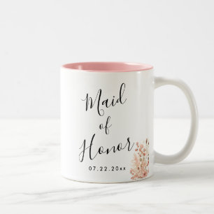 Taza Bicolor Boho Floral Boda