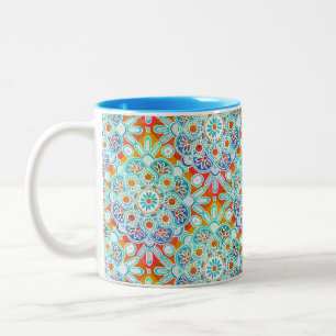 Taza Bicolor Boho Medallion Mug