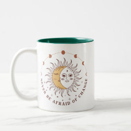 Taza Bicolor Boho “Never Be Afraid of Change” 