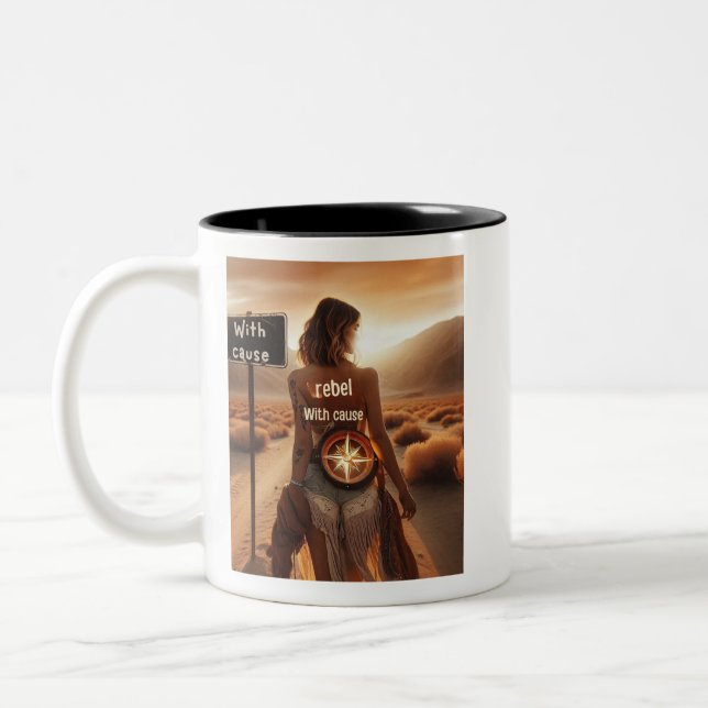 Taza Bicolor Boho Rebel With Cause – Desert Woman (Izquierda)