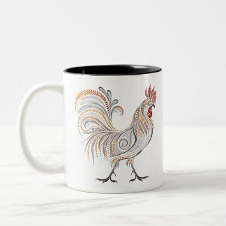 Taza Bicolor Boho Rooster