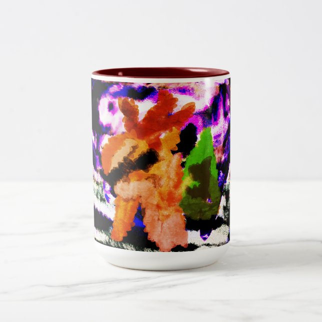 Taza Bicolor Bola de cristal con nieve (Centro)