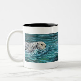 Taza Bicolor Bola de Otter Goody Lunchtime