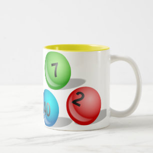 Taza Bicolor Bolas de la lotería
