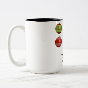 Taza Bicolor Bolas de navidad, Navidades, decoraciones navideña