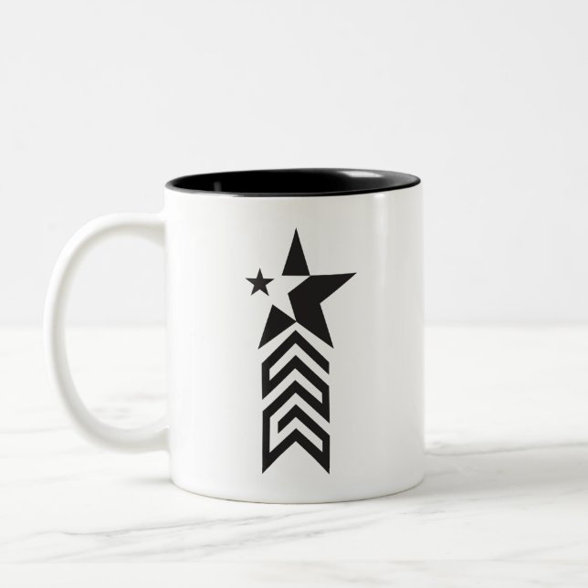 Taza Bicolor Bold Black Geometric Star (Izquierda)