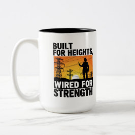 Taza Bicolor Bold Electrician Funny Lineman