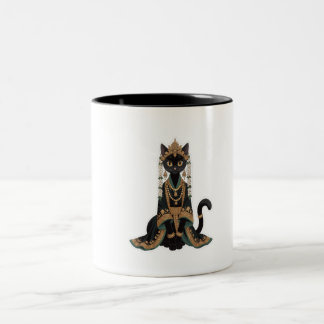 Taza Bicolor Bolso tote emperatriz de gato real esmeralda