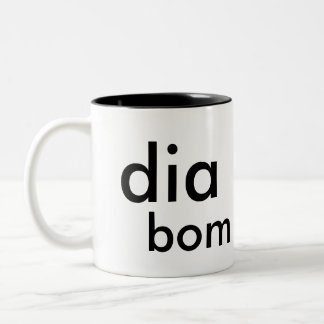 Taza Bicolor bom dia, dia bom...
