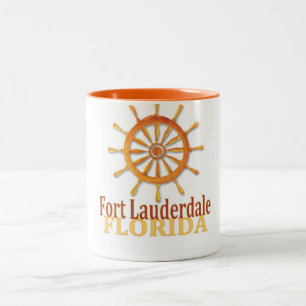 Taza Bicolor Bomba de café del capitán del Fort Lauderdale Flor