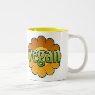 Taza Bicolor Bomba de flores vegana
