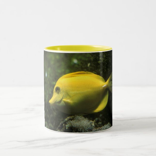 TAZA BICOLOR BOMBA DE PESCADO AMARILLO (Centro)
